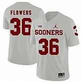 Oklahoma Sooners 36 Dimitri Flowers White College Football Jersey Dzhi,baseball caps,new era cap wholesale,wholesale hats